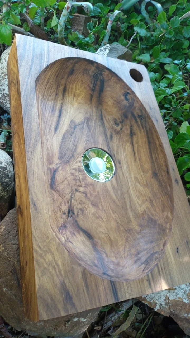 Pia esculpida em madeira feita com Router CNC Hawk